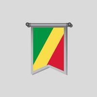 illustration av kongo flagga mall vektor