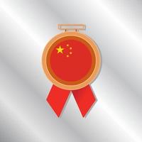 illustration av Kina flagga mall vektor