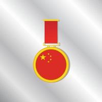 illustration av Kina flagga mall vektor