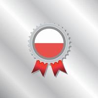 Illustration der polnischen Flaggenvorlage vektor