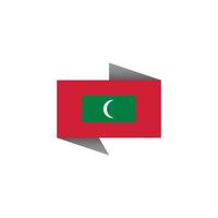 Illustration der Flaggenvorlage der Malediven vektor