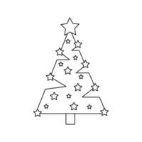 vektor illustration av tecknad serie jul träd på vit bakgrund.