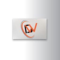 kreativer dw-Logo-Designvektor vektor