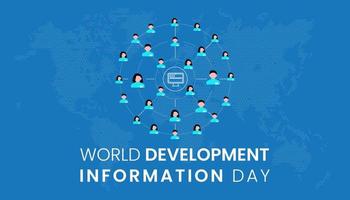 värld utveckling information dag, december 24. vektor illustration