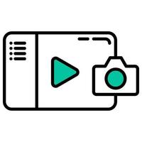 Symbol für Kamera und Videoplayer vektor