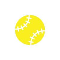 eps10 gul vektor baseboll boll abstrakt fast ikon isolerat på vit bakgrund. baseboll fylld symbol i en enkel platt trendig modern stil för din hemsida design, logotyp, och mobil Ansökan