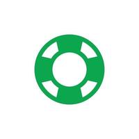 eps10 grön vektor livboj eller livräddare ikon isolerat på vit bakgrund. livbälte, liv ringa eller livbåt symbol i en enkel platt trendig modern stil för din hemsida design, logotyp, och mobil app