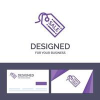 kreativ företag kort och logotyp mall e-handel handla märka försäljning vektor illustration