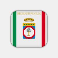 Apulien-Flagge. Region Italien. Vektor-Illustration. vektor