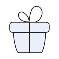 Geschenkbox-Einkaufssymbol für mobiles Marketing und E-Commerce-Linienstil vektor