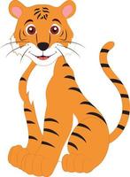 Tiger-Cartoon-Charakter-Vektor vektor