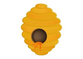 Bienenstock-Clipart. Bienenstock mit Honig vektor