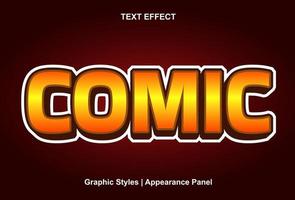 komisk text effekt med 3d stil och redigerbar vektor