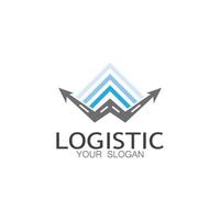 logistik logotyp ikon illustration vektor design distribution symbol leverans av varor ekonomi finansiera