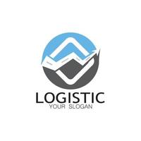 logistik logotyp ikon illustration vektor design distribution symbol leverans av varor ekonomi finansiera