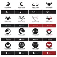 bull horn logotyp och symbol mall ikoner app vektor