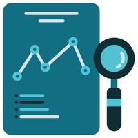 Analyse von Geschäftsberichten. Datenaudit-Symbol vektor
