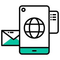 eingehende E-Mail über mobiles Gerät vektor