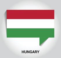 Designvektor der ungarischen Flagge vektor