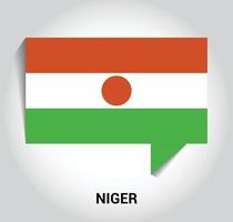 Niger-Flaggen-Design-Vektor vektor