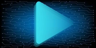 Dreieck mit Hologrammvektorkonzept für zukünftigen Technologieelementhintergrund-Wirtschaftswissenschaftsbildschirm vektor