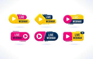 generisches Webinar-Icon-Badge-Design vektor