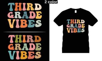 Retro, welliger, grooviger T-Shirt-Designvektor. Hippie, T-Shirt, Becher, Aufkleber, vektor