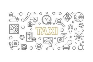 taxi vektor begrepp översikt minimal horisontell illustration