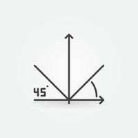 vektor 45 grad begrepp minimal ikon i översikt stil