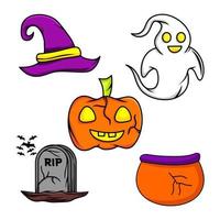 Halloween-Charakterillustrations-Vektorbündel vektor