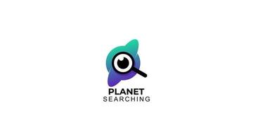 Plats planet logotyp, Sök planet logotyp mönster vektor