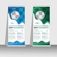 professionelles Roll-Up-Stand-Banner-Template-Design, vertikaler, abstrakter Hintergrund, Pull-Up-Design, modernes Banner, Rechteck vektor