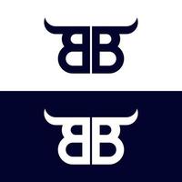 brev b b logotyp design vektor