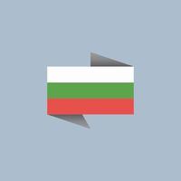 Illustration der bulgarischen Flaggenvorlage vektor