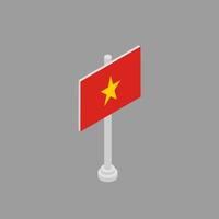 Illustration der Vietnam-Flaggenvorlage vektor