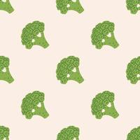 sömlös mönster med broccoli. de tacksägelse dag samling. platt vektor illustration