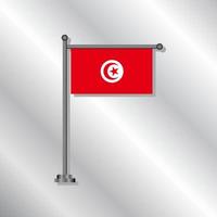 illustration av tunisien flagga mall vektor