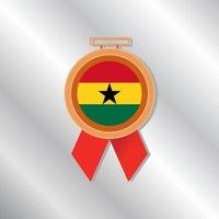 illustration av ghana flagga mall vektor