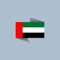 Illustration der Flaggenvorlage der arabischen Emirate vektor