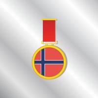 illustration av Norge flagga mall vektor