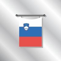 illustration av slovenien flagga mall vektor
