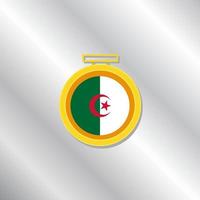 illustration av algeriet flagga mall vektor