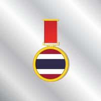 Illustration der Thailand-Flaggenvorlage vektor
