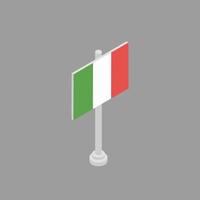 Illustration der italienischen Flaggenvorlage vektor