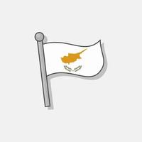 Illustration der Zypern-Flaggenvorlage vektor