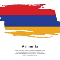 Illustration der armenischen Flaggenvorlage vektor