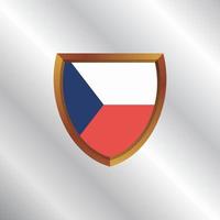 illustration av tjeck republik flagga mall vektor