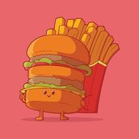 reser burger vektor illustration. snabb mat, resa design begrepp.