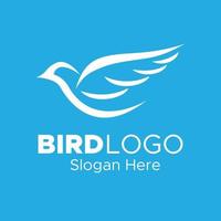 Vogel-Silhouette-Logo-Vorlage-Vektor-Design vektor