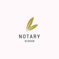 Notar-Logo-Symbol-Design-Vorlage-Vektor-Illustration vektor